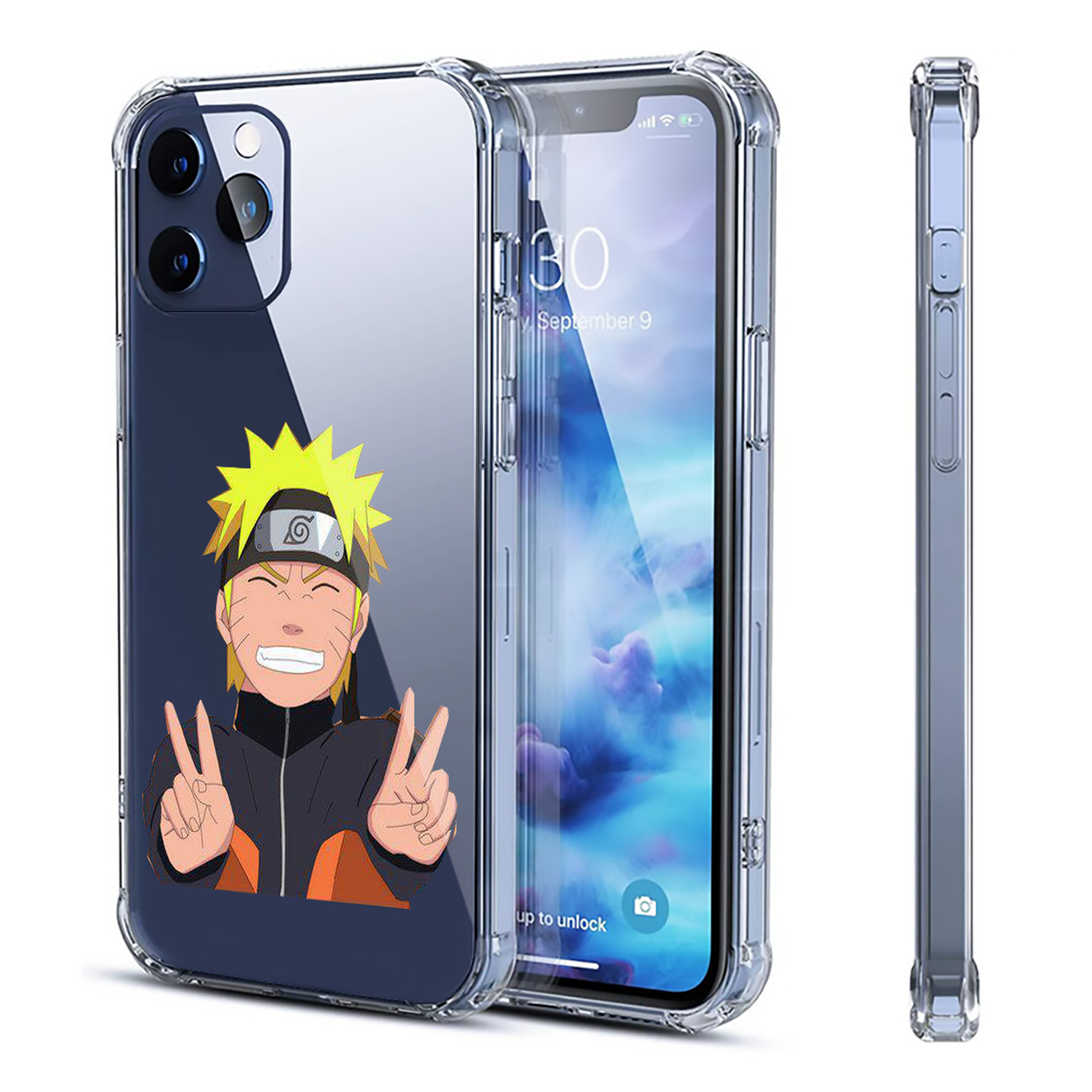 （画像用） NARUTO -ナルト- うずまき ナルト Uzumaki Naruto 【iPhone 12シリーズ対応】透明スマホケース（クリアソフトケース）